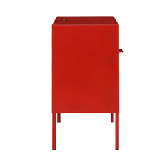 Ember Red Nightstand with USB - Ornate Home