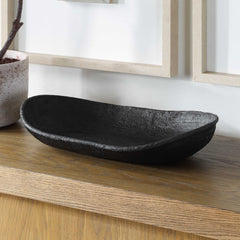 Ember Weave Black Indoor-Outdoor Oblong Bowl - Ornate Home