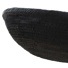 Ember Weave Black Indoor-Outdoor Oblong Bowl - Ornate Home