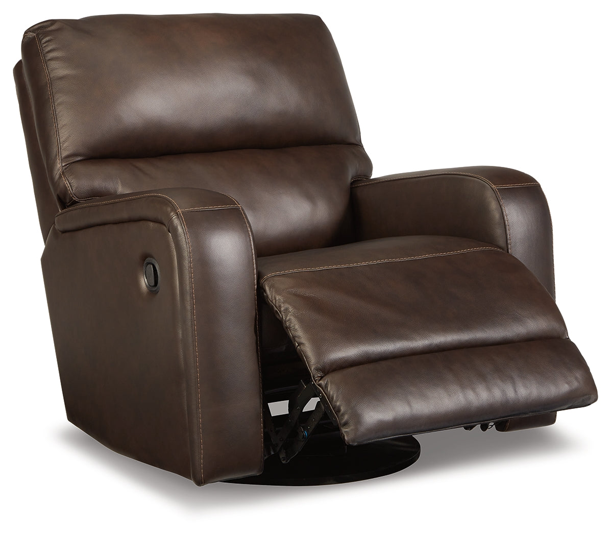 Emberla Coffee Swivel Glider Recliner - Ornate Home