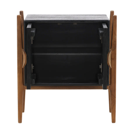 Emberly Black Nightstand - Ornate Home