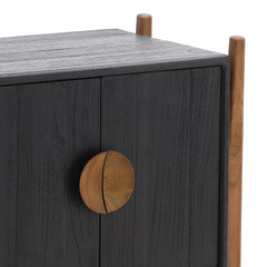 Emberly Black Nightstand - Ornate Home