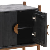 Emberly Black Nightstand - Ornate Home