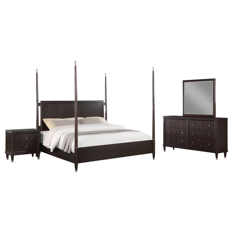 Emberlyn Brown 4-piece Eastern King Bedroom Set - Ornate Home