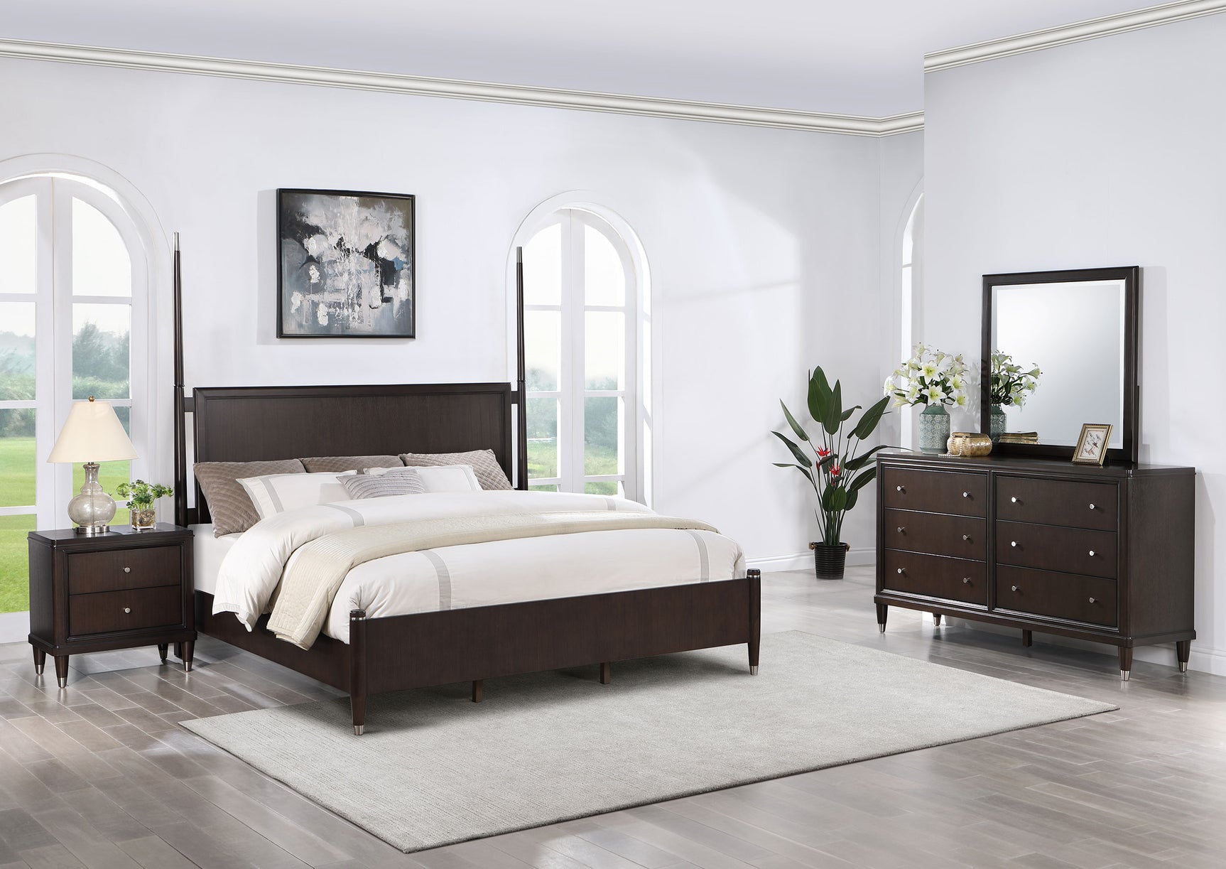 Emberlyn Brown 4-piece Queen Bedroom Set - Ornate Home