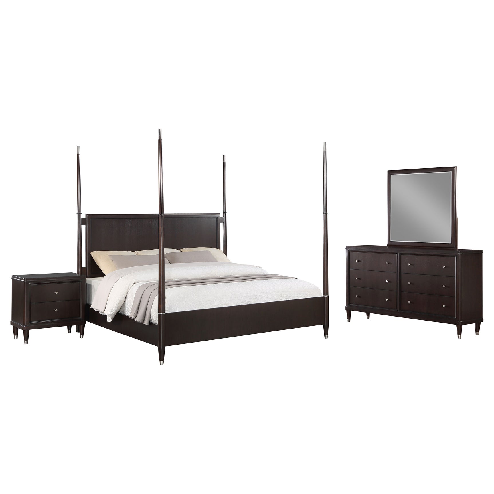 Emberlyn Brown 4-piece Queen Bedroom Set - Ornate Home