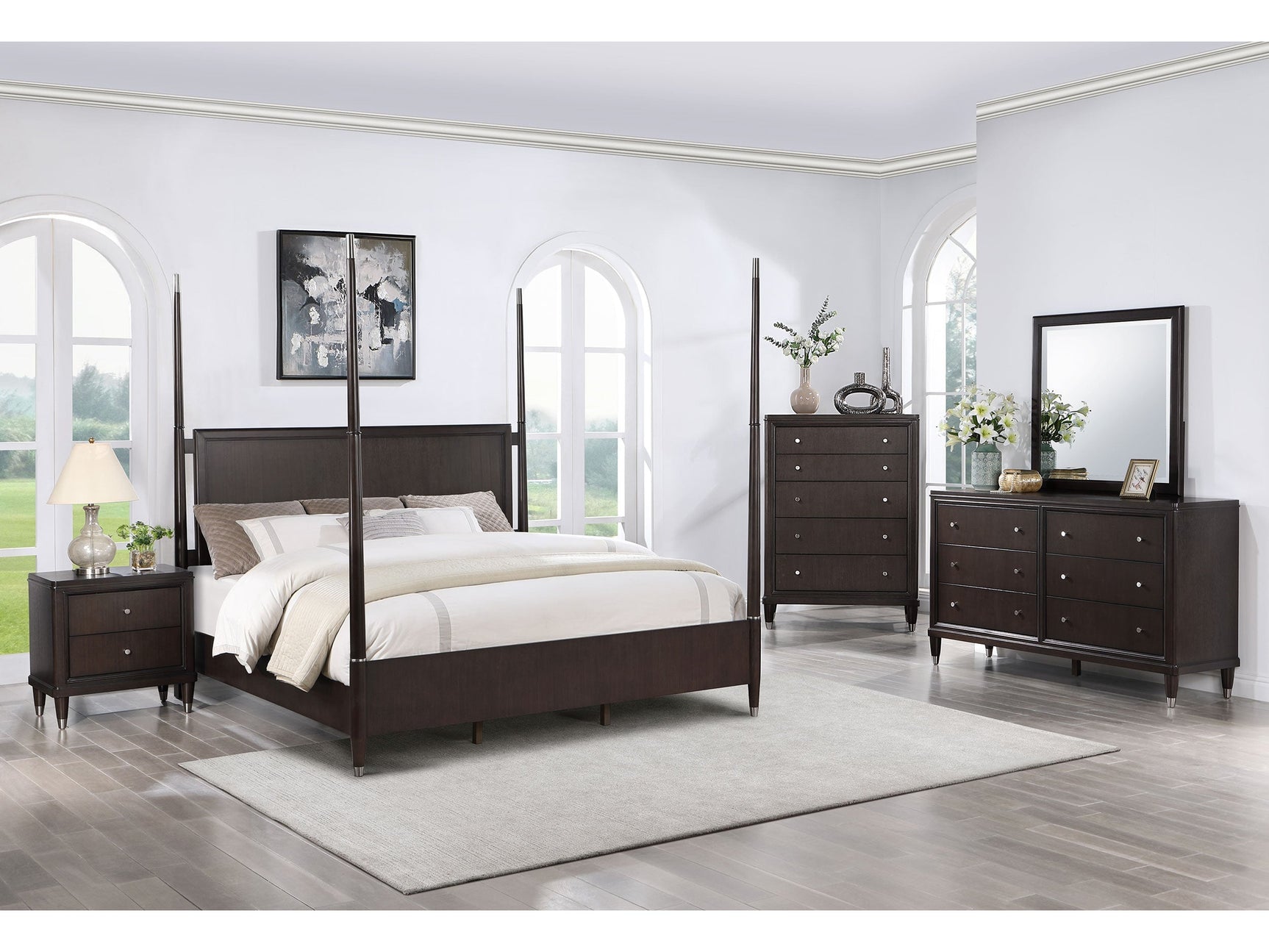 Emberlyn Brown 5-piece Eastern King Bedroom Set - Ornate Home