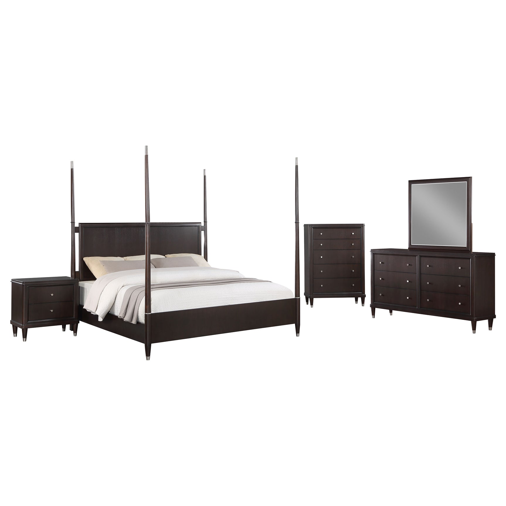 Emberlyn Brown 5-piece Queen Bedroom Set - Ornate Home