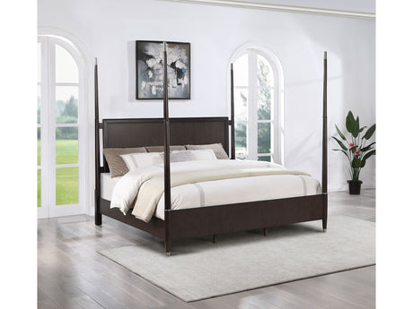 Emberlyn Brown Queen Poster Bed - Ornate Home