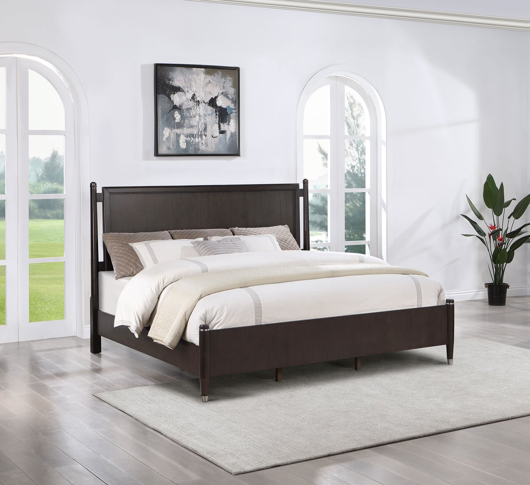 Emberlyn Brown Queen Poster Bed - Ornate Home