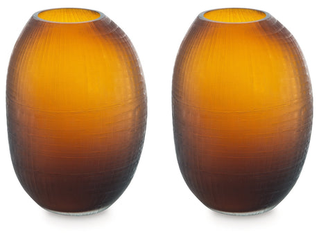 Embersen Amber Vase (11''H) - Ornate Home