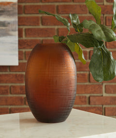 Embersen Amber Vase (11''H) - Ornate Home