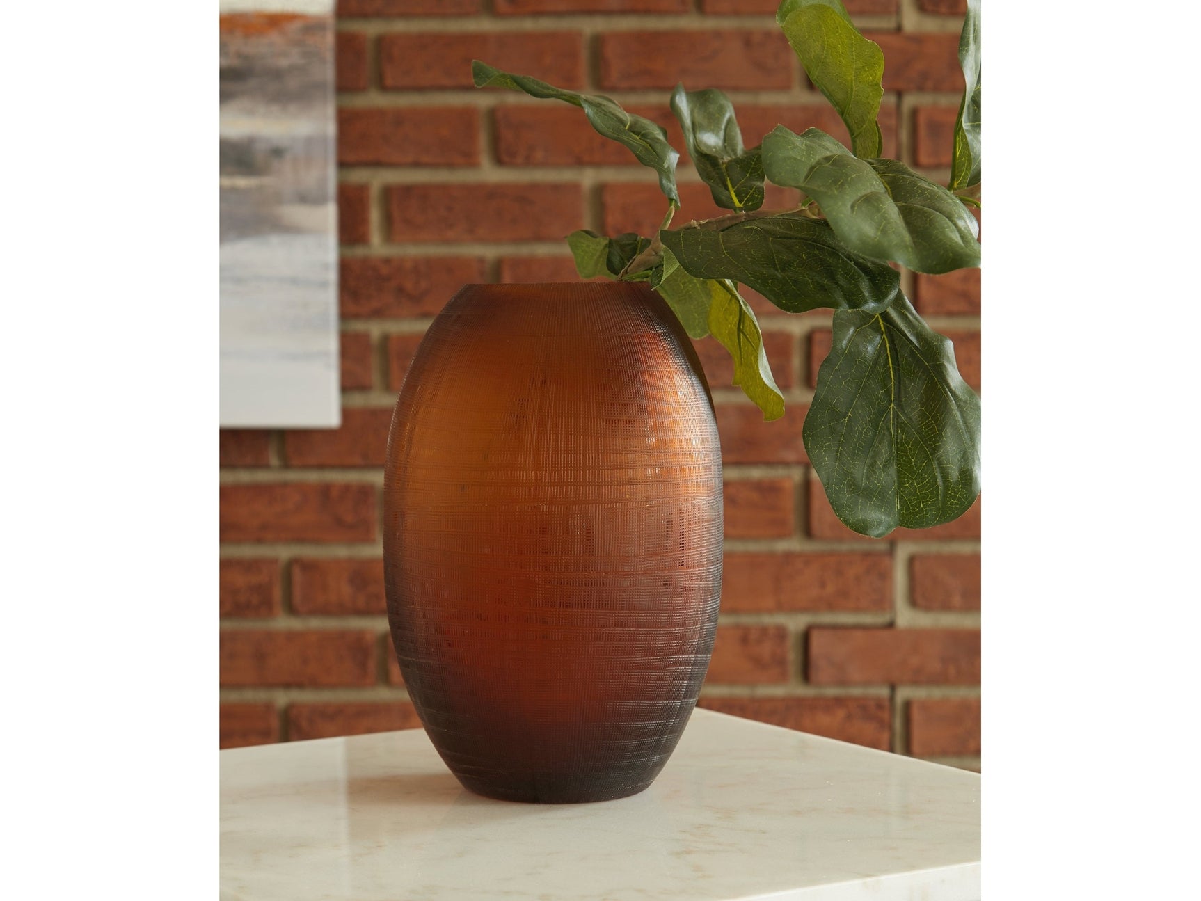 Embersen Amber Vase (11"H) (Set of 2) - Ornate Home