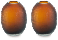 Embersen Amber Vase (7.75"H) (Set of 2) - Ornate Home