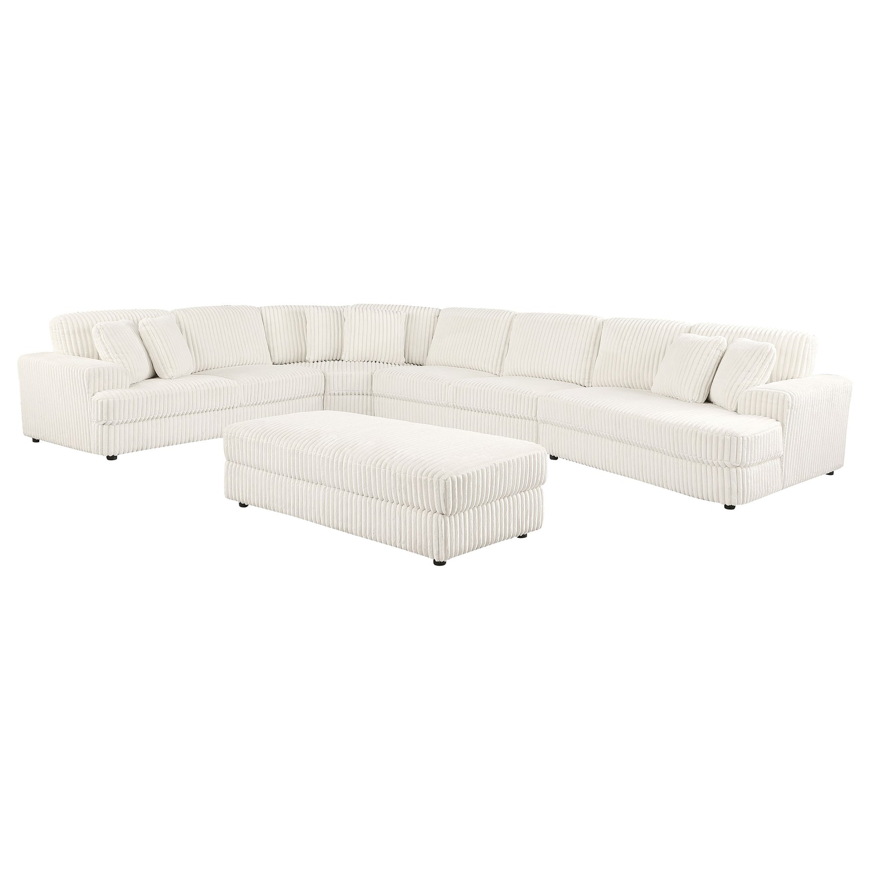 Emberson Ivory 5-piece Sectional Sofa - Ornate Home