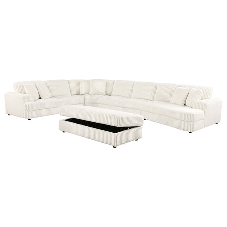 Emberson Ivory 5-piece Sectional Sofa - Ornate Home
