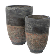 Emberwash Black/Brown Planters (Set of 2) - Ornate Home