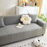 Embossed Geometric Elastic Sofa Cover Boho Stylish Decorative Furniture Covers - Ornate Home