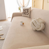Embossed Leaf Pattern Couch Cover Throw Blanket, Japandi Furniture Cover Protector - Ornate Home