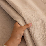Embossed Leaf Pattern Couch Cover Throw Blanket, Japandi Furniture Cover Protector - Ornate Home