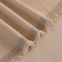 Embossed Leaf Pattern Couch Cover Throw Blanket, Japandi Furniture Cover Protector - Ornate Home