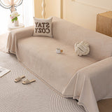 Embossed Leaf Pattern Couch Cover Throw Blanket, Japandi Furniture Cover Protector - Ornate Home