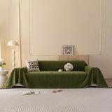 Embossed Leaf Pattern Couch Cover Throw Blanket, Japandi Furniture Cover Protector - Ornate Home