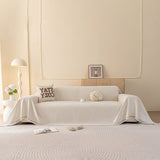Embossed Leaf Pattern Couch Cover Throw Blanket, Japandi Furniture Cover Protector - Ornate Home