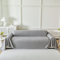 Embossed Leaf Pattern Sofa Cover Blanket for Couch, Soft Cooling Textured Couch Cover - Ornate Home