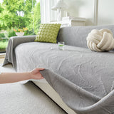 Embossed Leaf Pattern Sofa Cover Blanket for Couch, Soft Cooling Textured Couch Cover - Ornate Home