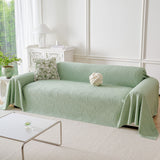 Embossed Leaf Pattern Sofa Cover Blanket for Couch, Soft Cooling Textured Couch Cover - Ornate Home