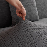 Embossed Lines Couch Covers Stretchable Non-Slip & Washable Sofa Slipcovers - Ornate Home