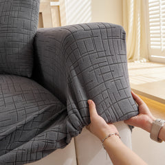 Embossed Lines Couch Covers Stretchable Non-Slip & Washable Sofa Slipcovers - Ornate Home