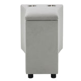 Emee Gray Corduroy Console w/USB - Ornate Home