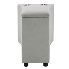 Emee Gray Corduroy Console w/USB - Ornate Home