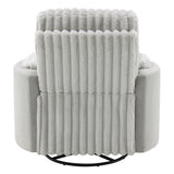 Emee Gray Corduroy Glider Recliner W/Swivel - Ornate Home