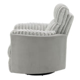 Emee Gray Corduroy Glider Recliner W/Swivel - Ornate Home