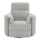 Emee Gray Corduroy Glider Recliner W/Swivel - Ornate Home