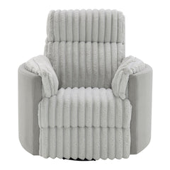 Emee Gray Corduroy Glider Recliner W/Swivel - Ornate Home