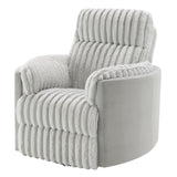 Emee Gray Corduroy Glider Recliner W/Swivel - Ornate Home