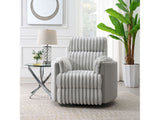Emee Gray Corduroy Glider Recliner W/Swivel - Ornate Home