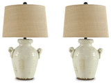 Emelda Cream Table Lamp (Set of 2) (Online Special Price) - Ornate Home