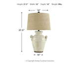 Emelda Cream Table Lamp (Set of 2) - Ornate Home