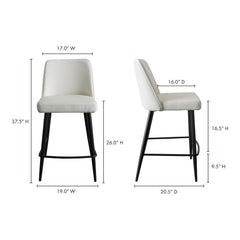 Emelia White Stool Counter - Ornate Home