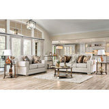 Emely Light Gray/Gold Loveseat - Ornate Home