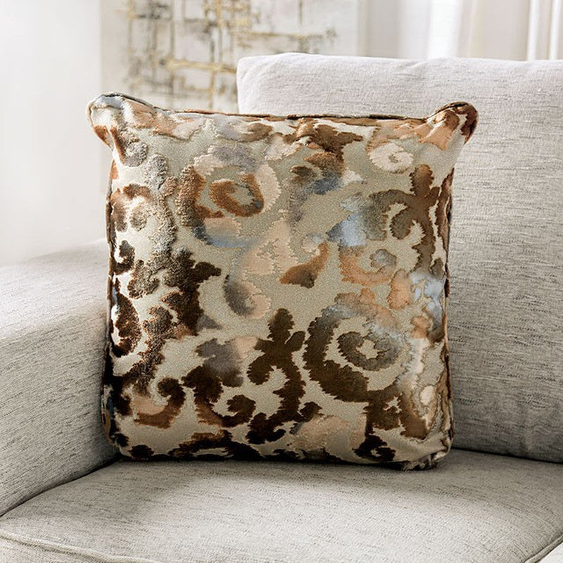 Emely Light Gray/Gold Loveseat - Ornate Home