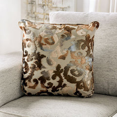 Emely Light Gray/Gold Loveseat - Ornate Home