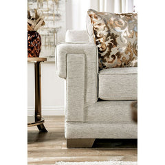 Emely Light Gray/Gold Loveseat - Ornate Home