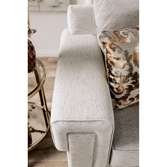 Emely Light Gray/Gold Loveseat - Ornate Home