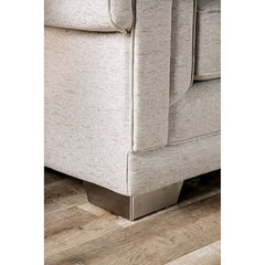 Emely Light Gray/Gold Loveseat - Ornate Home